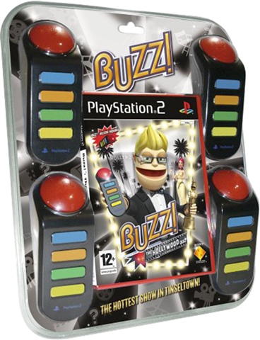 Buzz Hollywood Quiz with Buzzers PS2