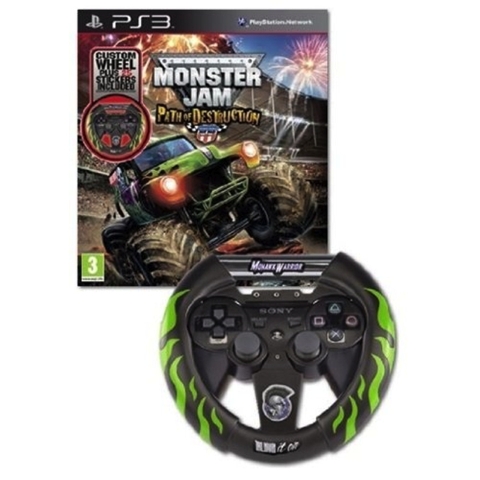 Monster Jam: Path of Destruction + Wheel PS3