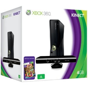 Xbox 360 4GB Slim Console with Kinect Sensor and Kinect Adventures